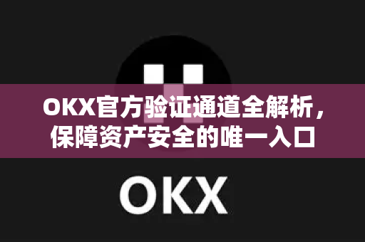 OKX官方验证通道全解析，保障资产安全的唯一入口-第1张图片-欧易 - OKX官网下载 | 全球智能投资加密货币交易所